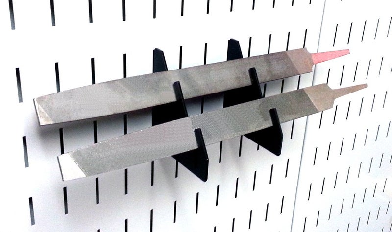 Wall Control Pegboard Slotted Metal Pegboard Bracket Pair Accessory Pack for Wall Control Pegboard and Slotted Tool Board - Black - Image 5